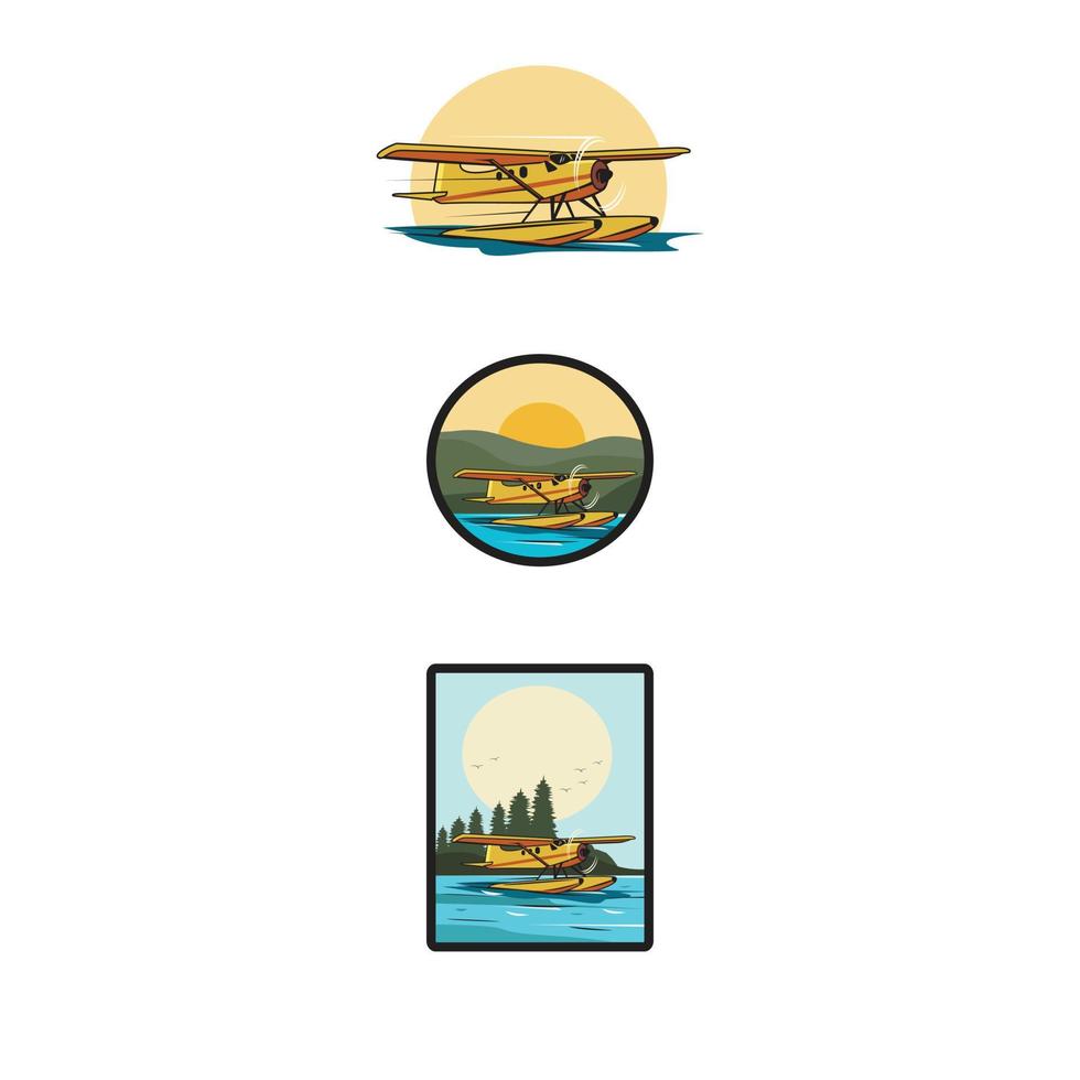 Seaplane vector illustration