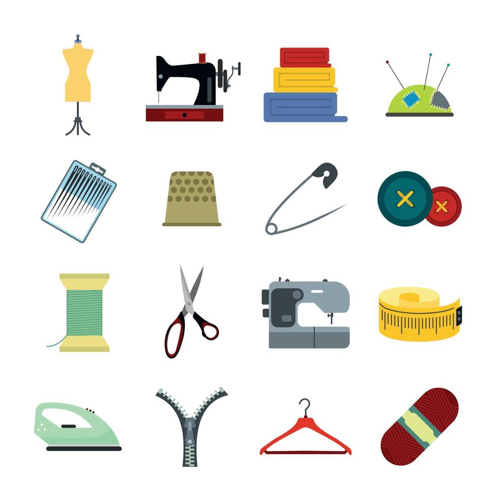 Sewing flat icon vector
