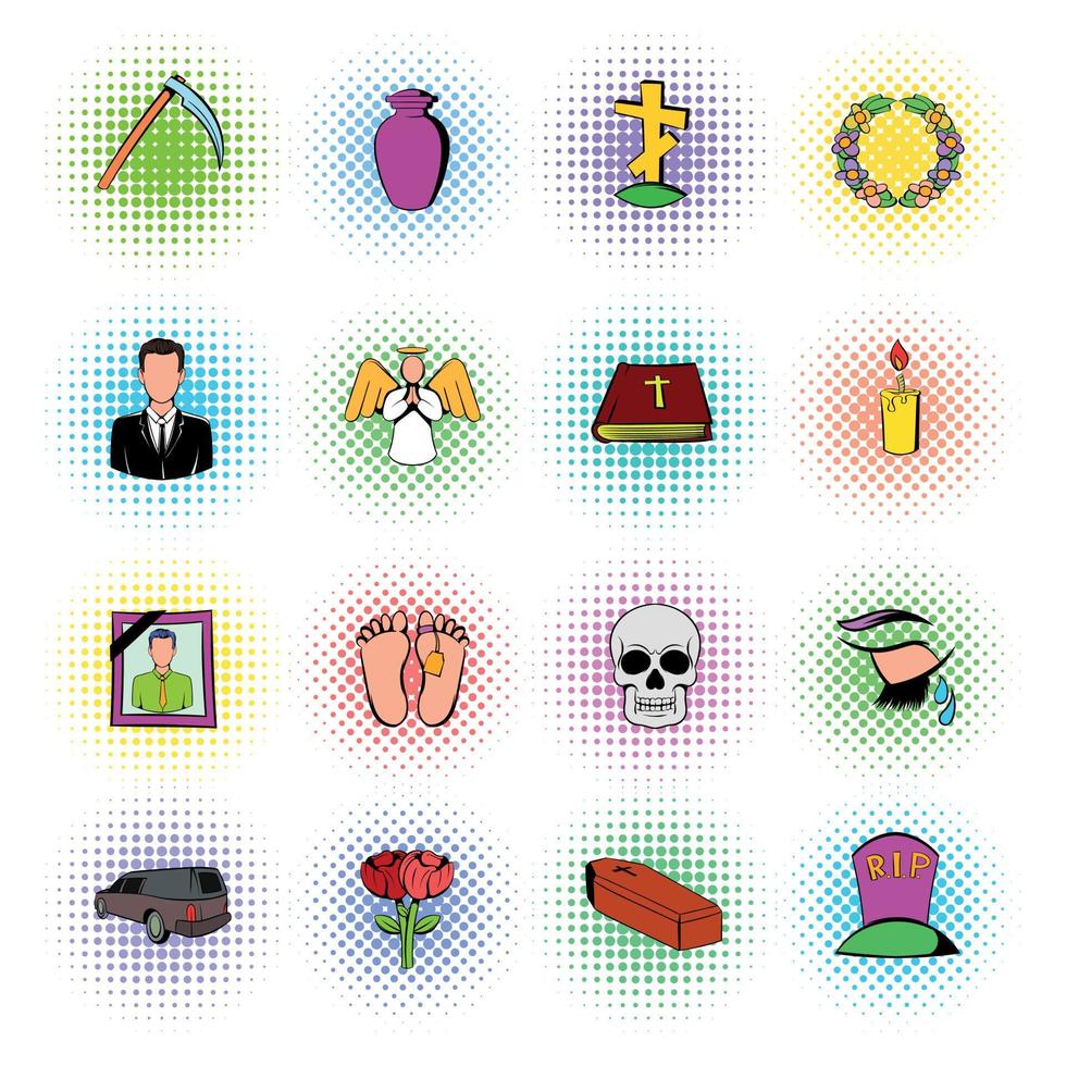 conjunto de iconos de muerte vector