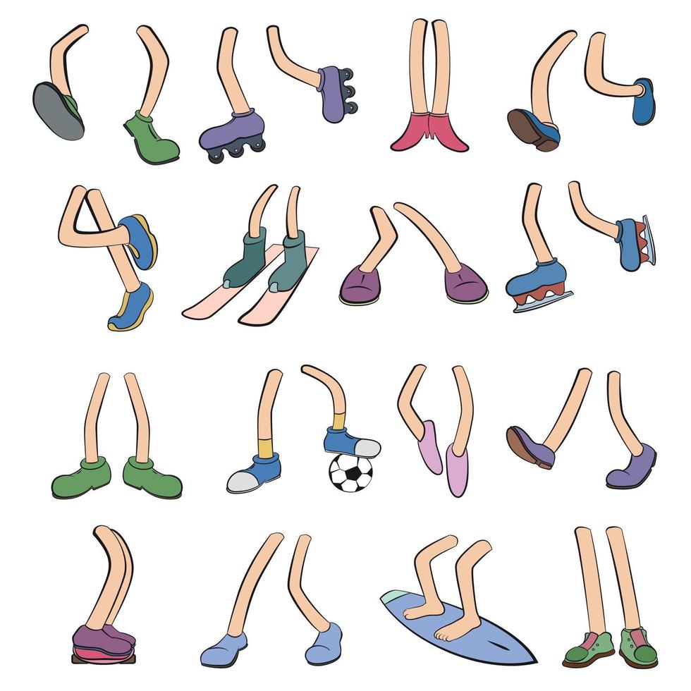 Cartoon legs set vector