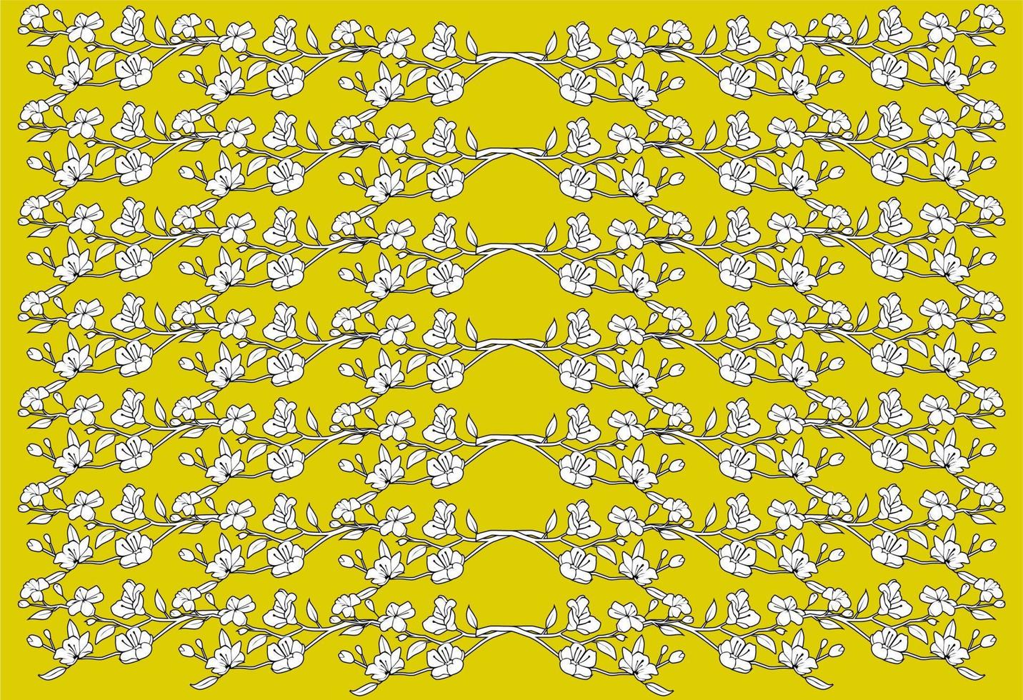 cherry blossom pattern background vector