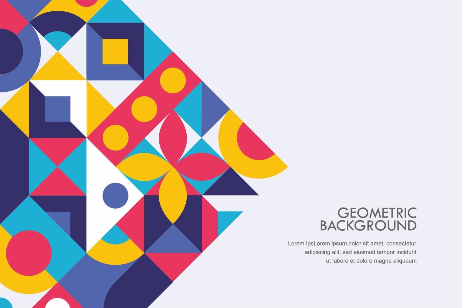 geometric background mosaic free vector