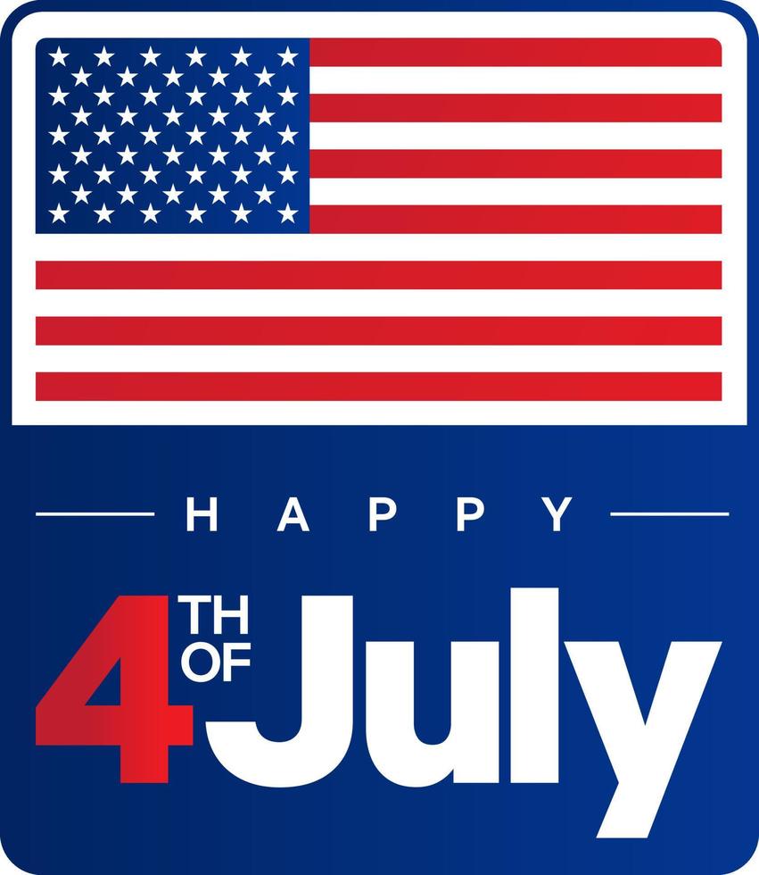4th of July poster template USA independence day celebration vector