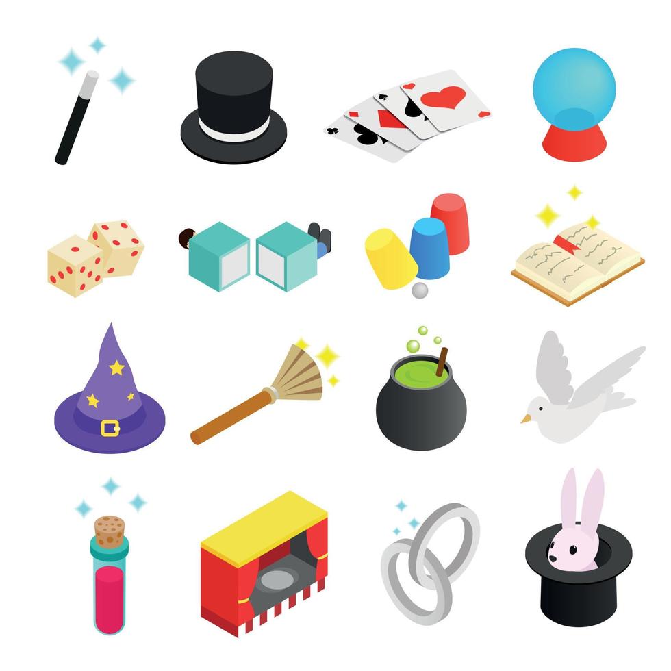 Magic isometric 3d icon vector