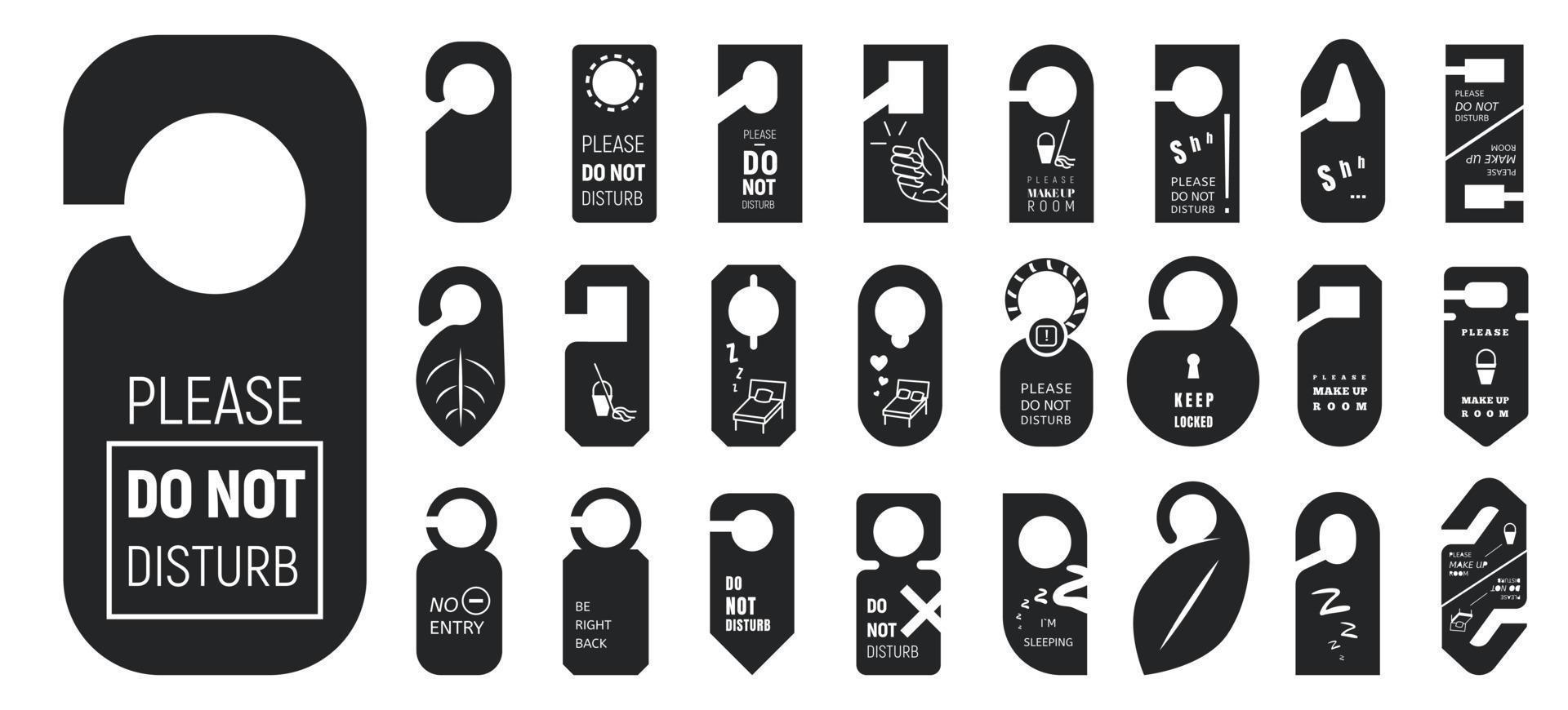 conjunto de iconos de etiquetas colgantes, estilo simple vector