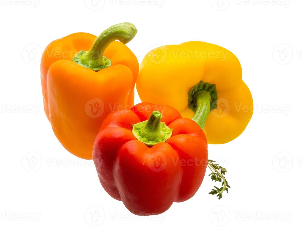 Bulgarian Pepper isolated on white background photo