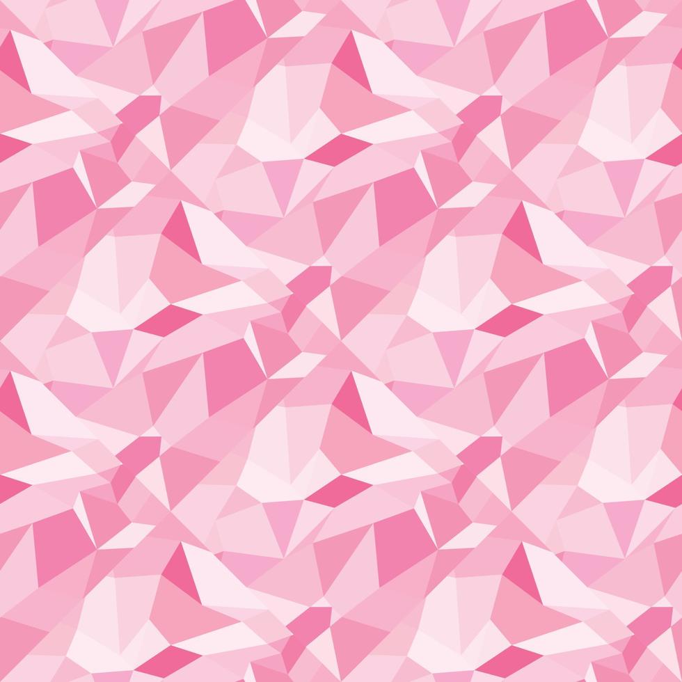 Pink abstract polygonal triangle mosaic pattern seamless background, Completely new template for your banner. vector