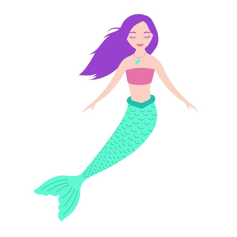 ilustración de niños sirena vector