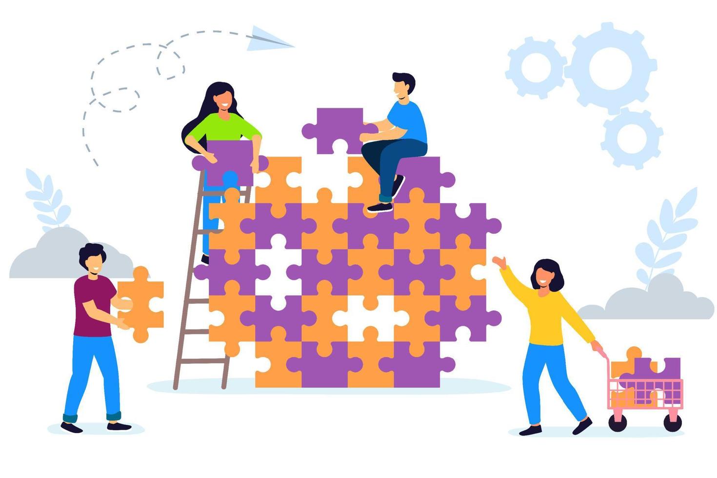 Teamwork business concept vector