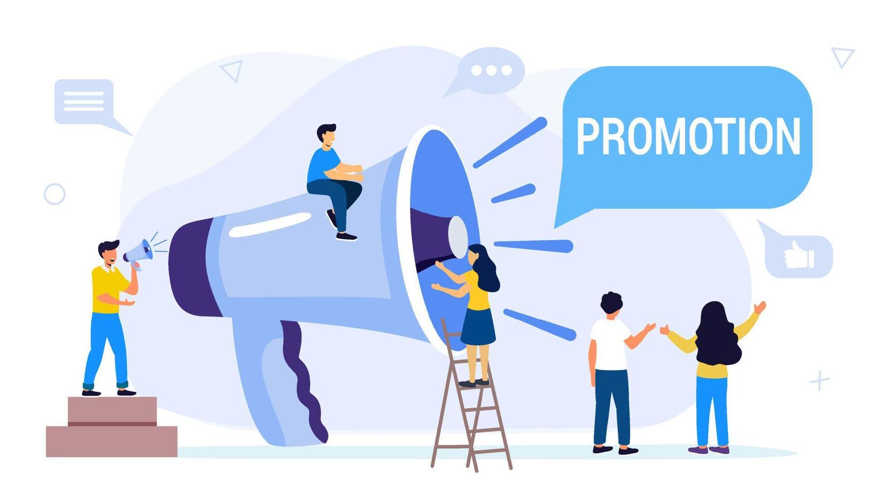 Professional speaker with megaphone vector