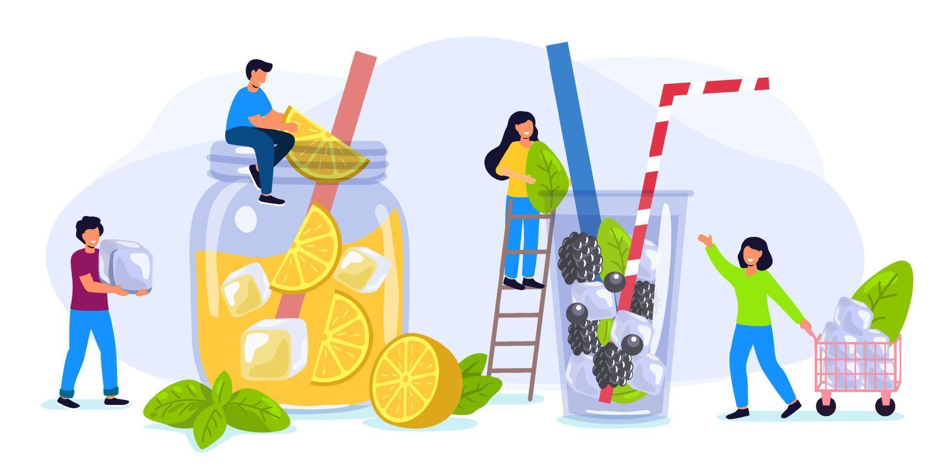 Refreshing drink smoothie vector