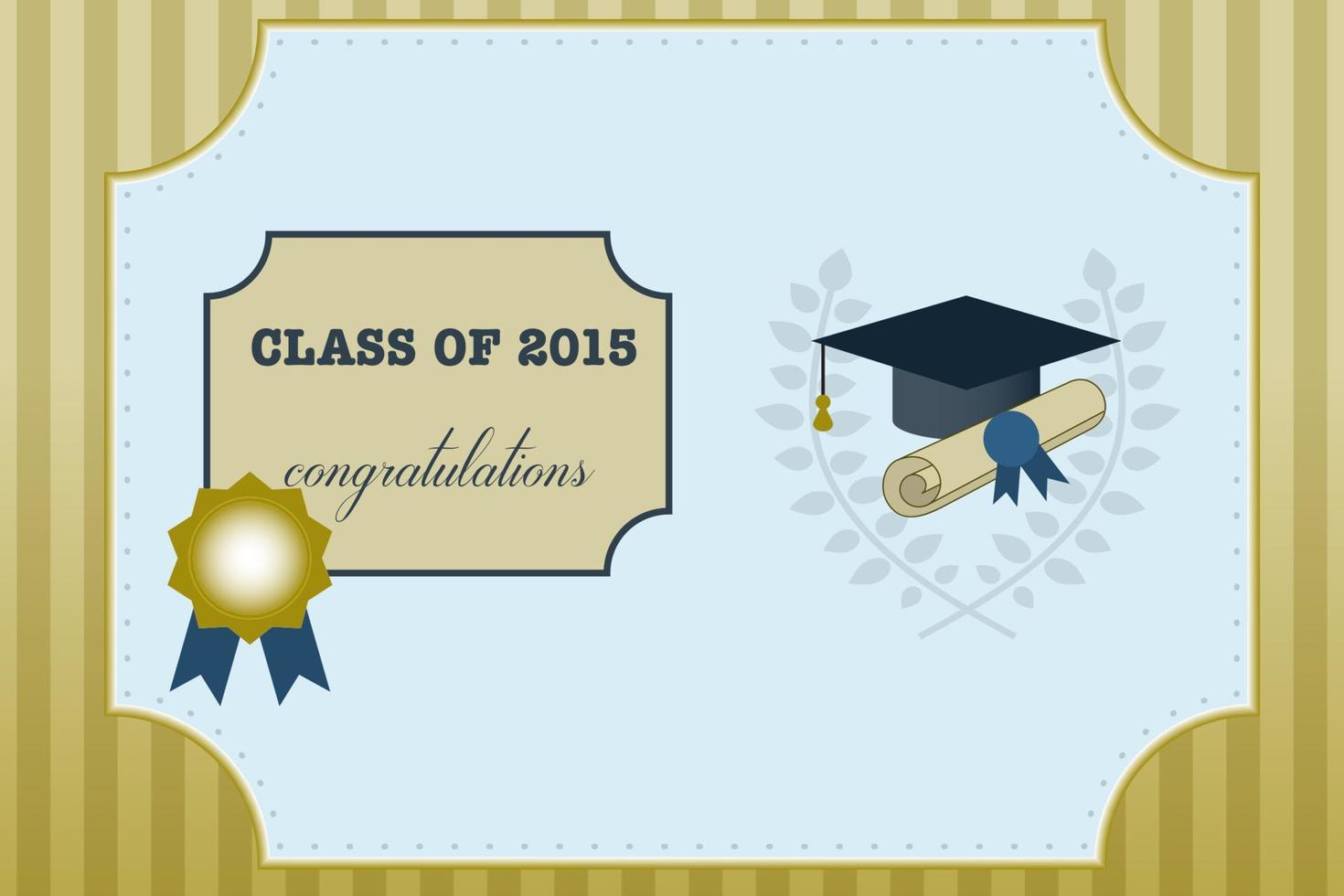 Gold Graduation Vintage Certificate vector