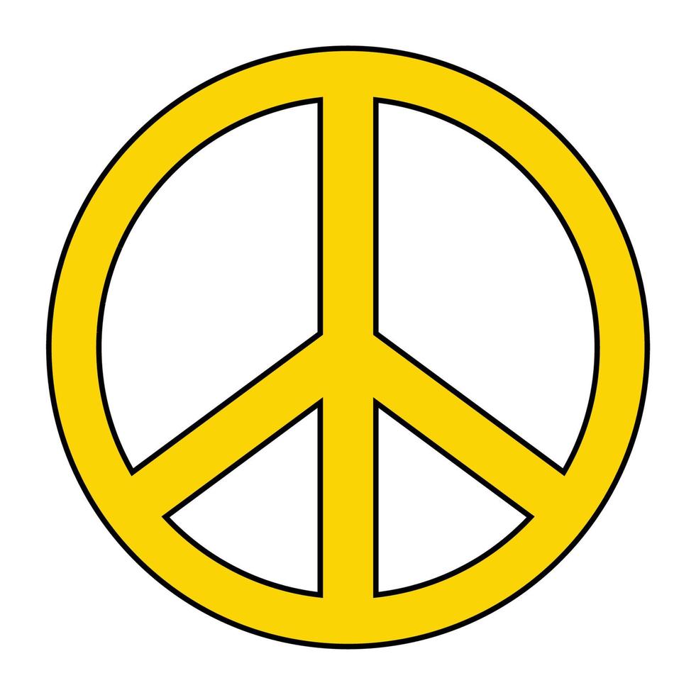 sticker Pacific sign. Peace hippie symbol vector