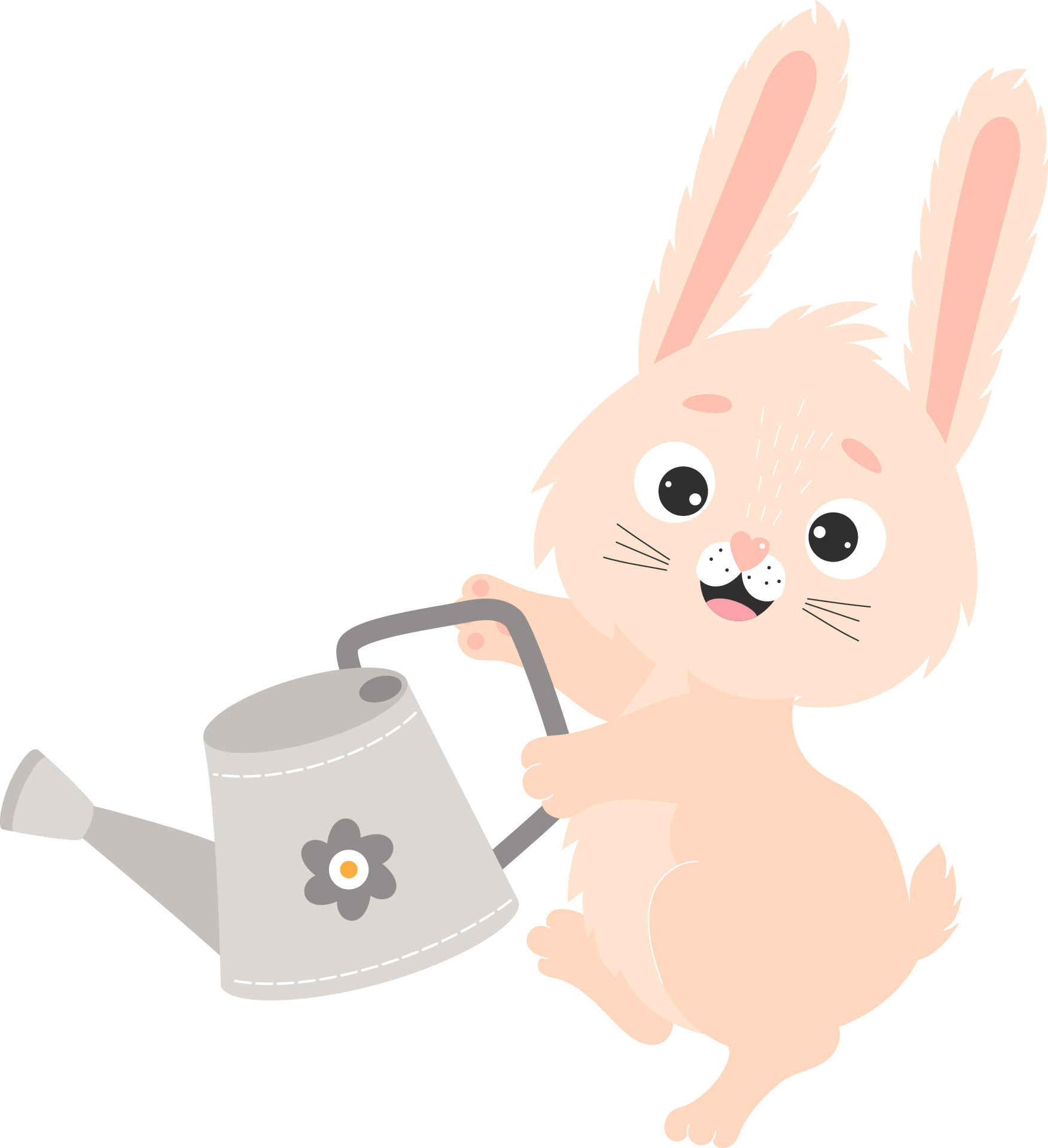 Bunny with garden watering can 8895303 Vector Art at Vecteezy Bunny with garden watering can 8895303 Vector Art at Vecteezy