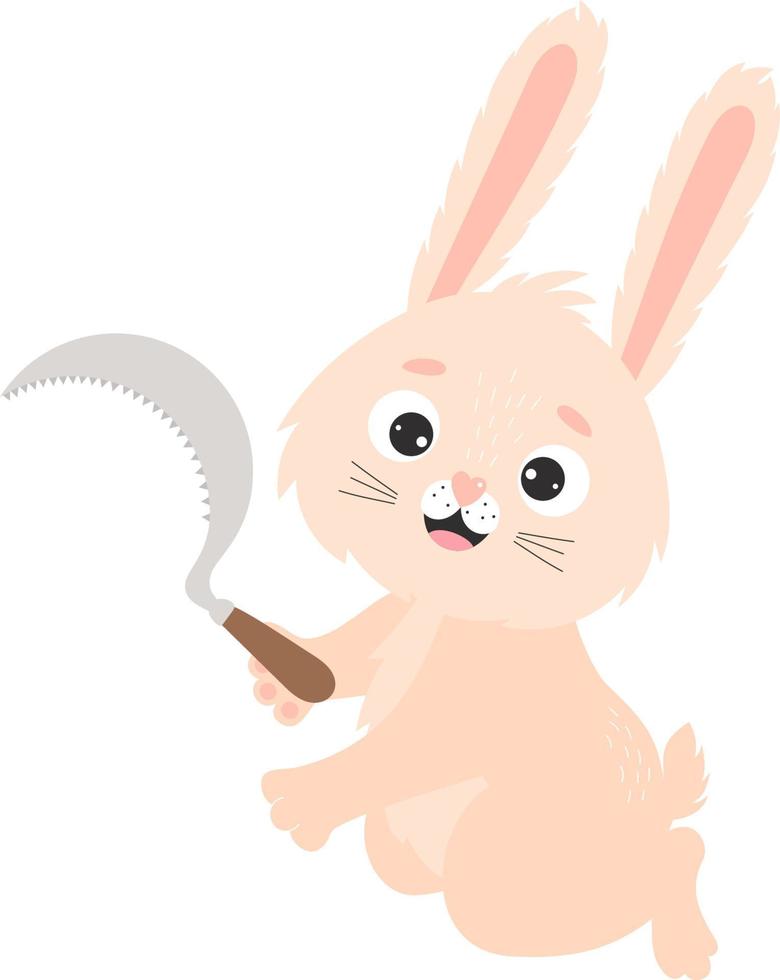 Bunny with sickle vector