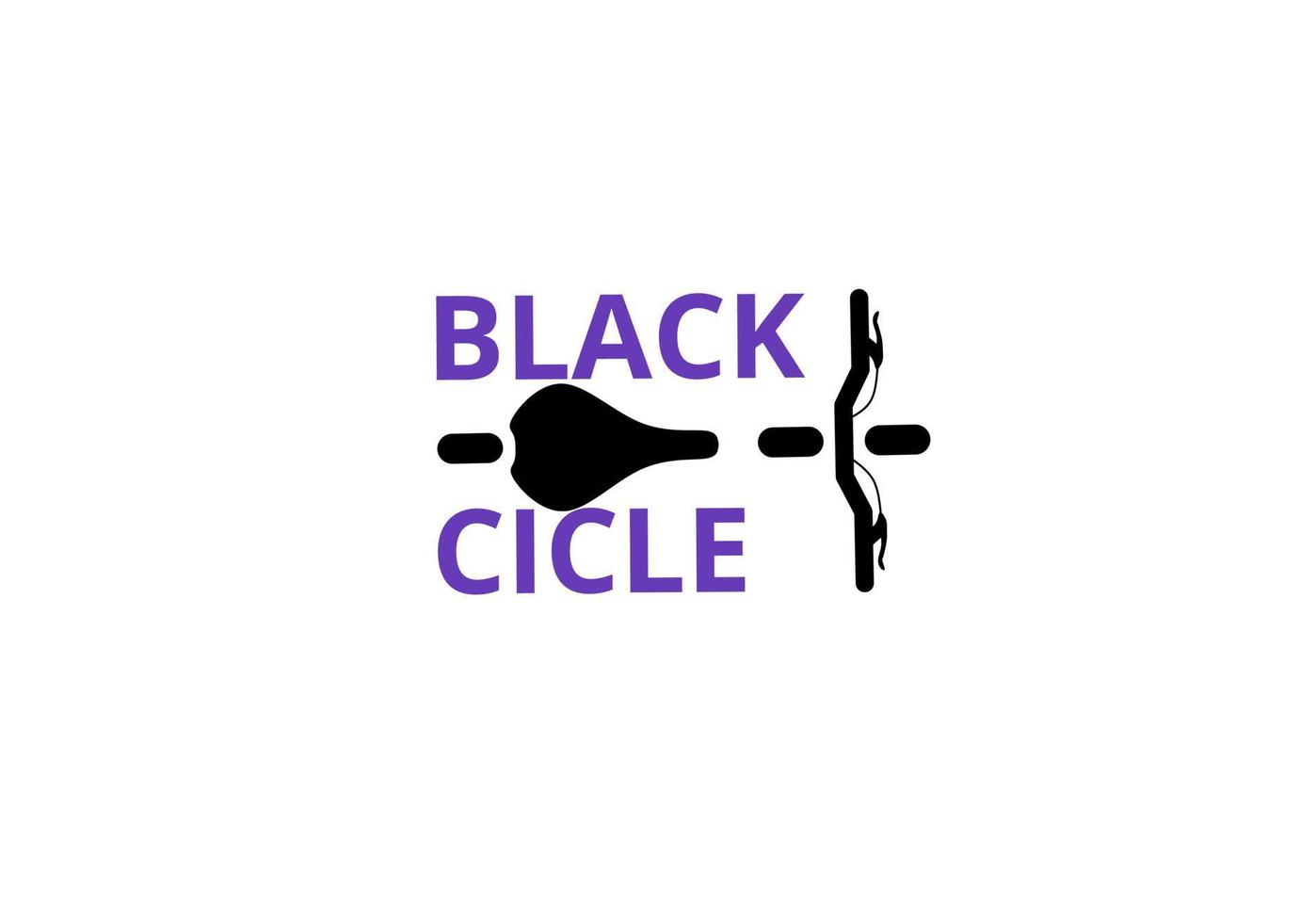 simple black bicycle logo vector