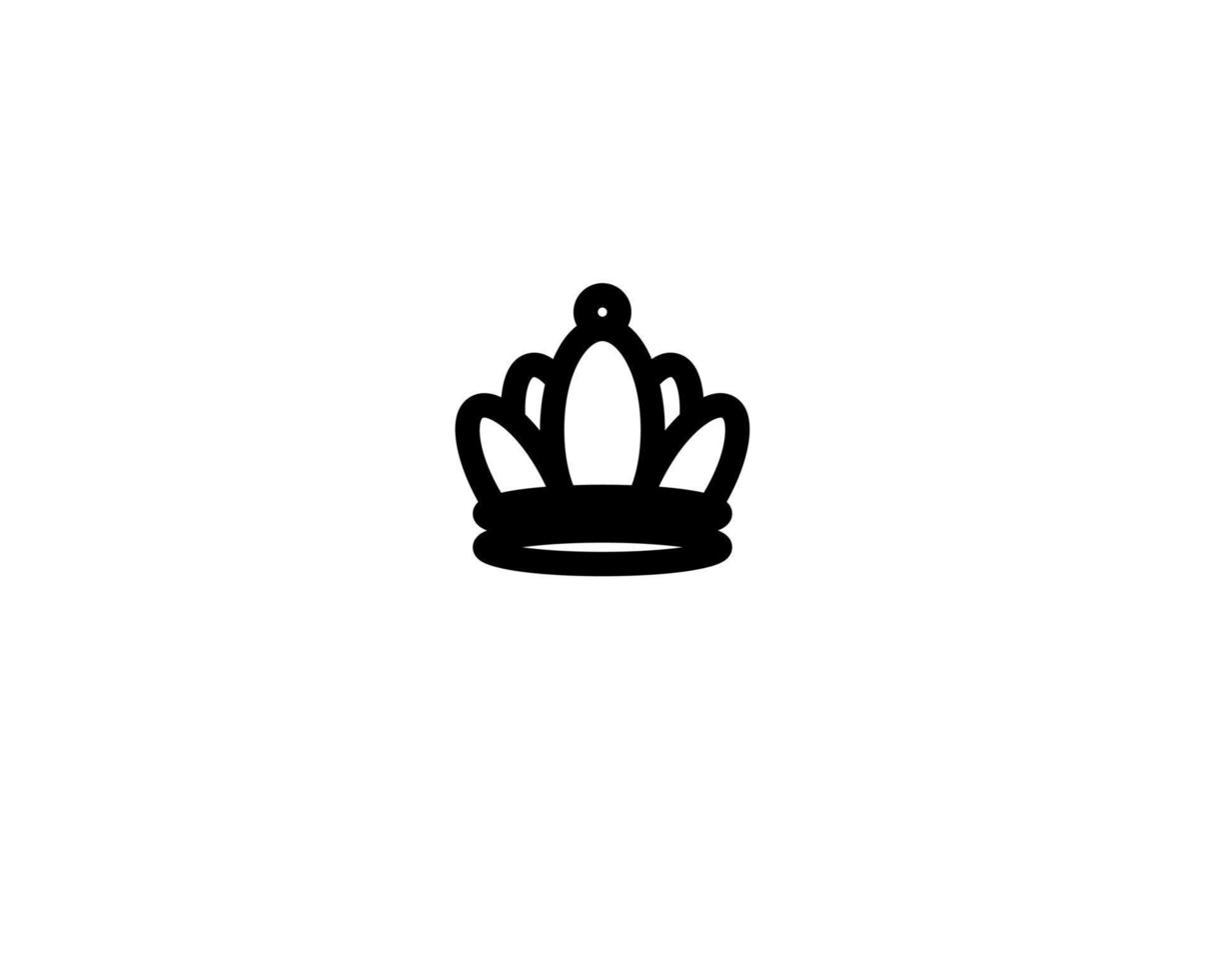 círculo corona logo negro vector