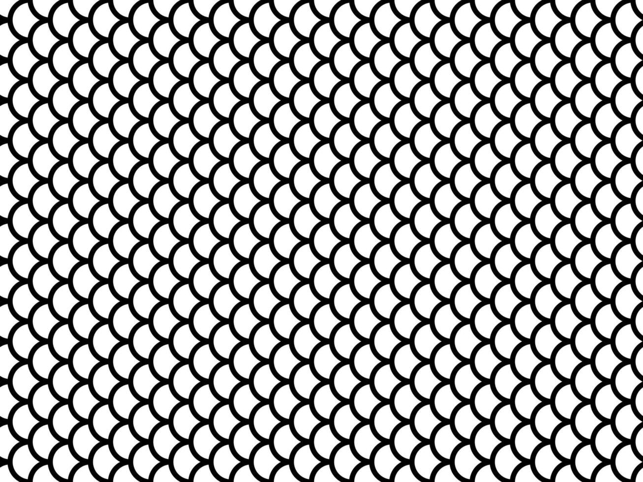 outline fish scale seamless pattern vector