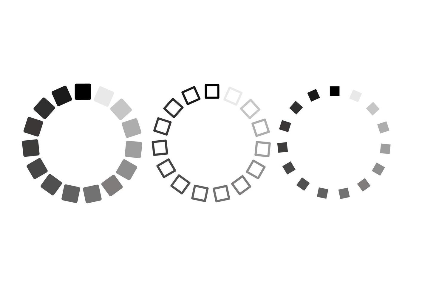 loading icon set isolated on white background vector