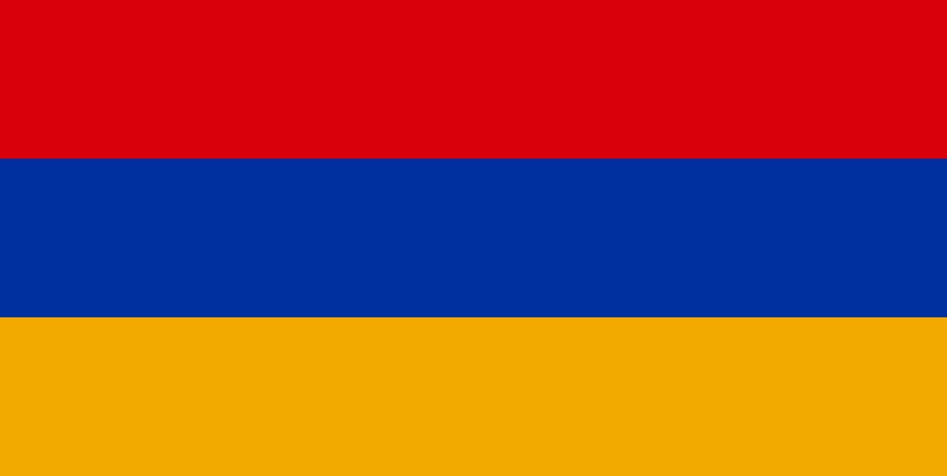 bandera nacional de la república de armenia vector