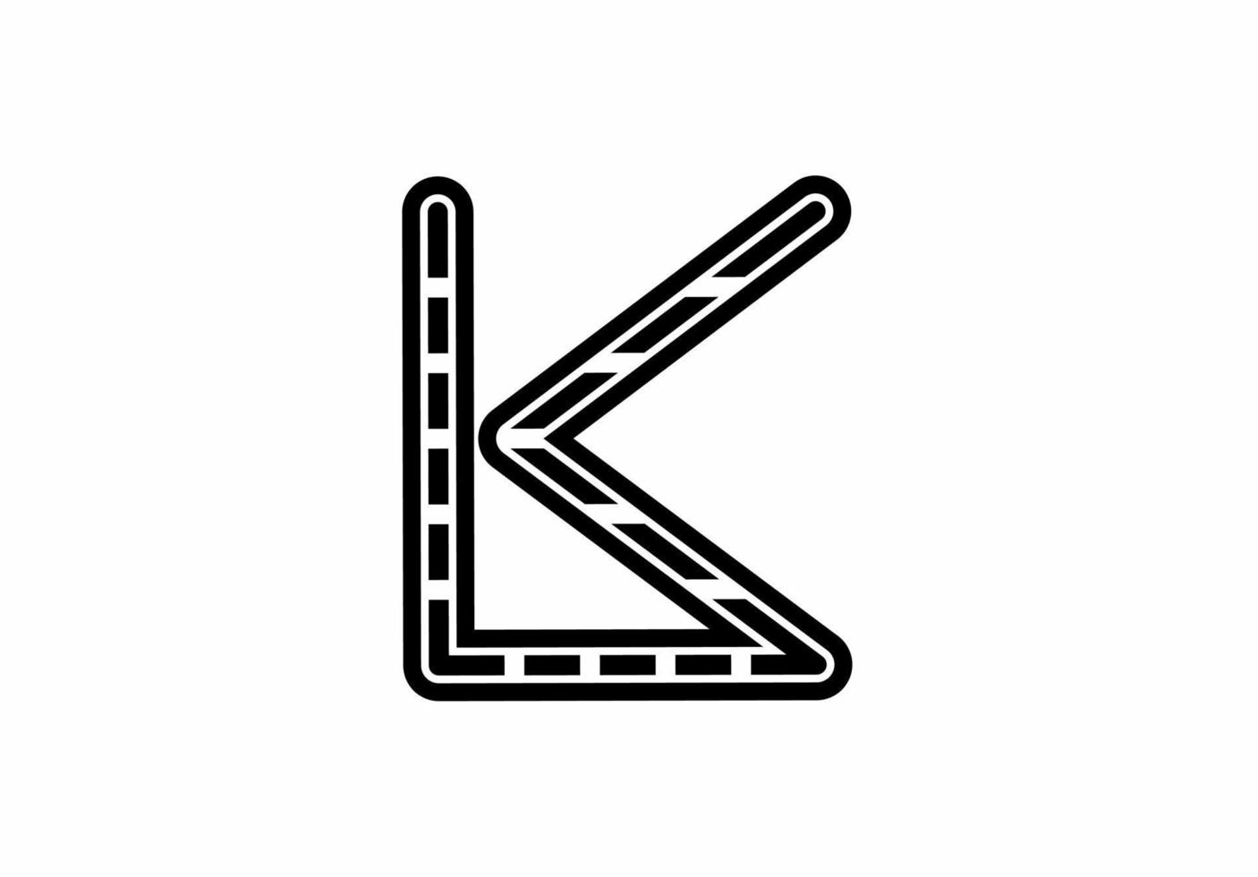 logotipo de la letra inicial lk kl lk vector