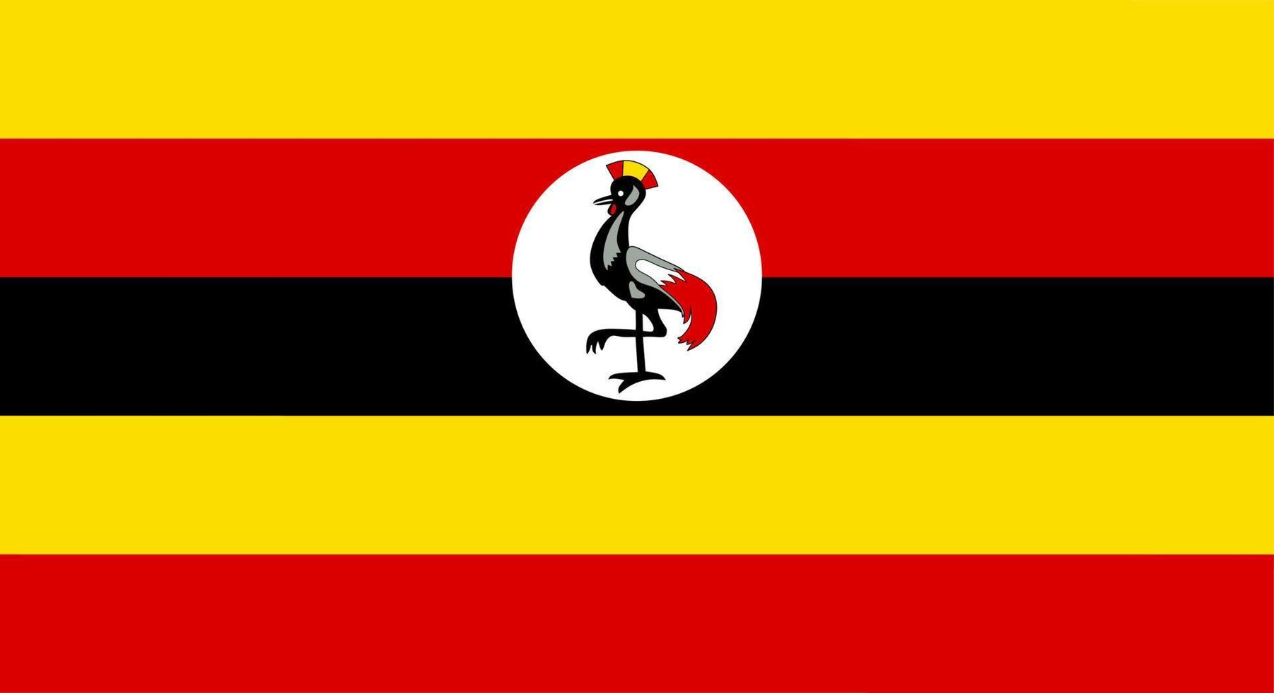 flag of uganda vector