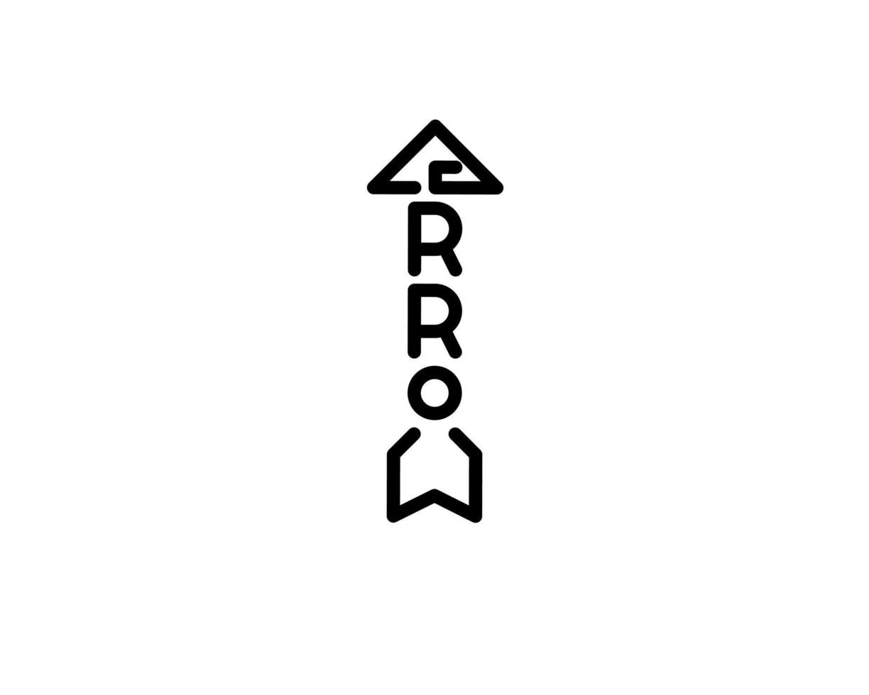 arrows formed from the word arrow vector