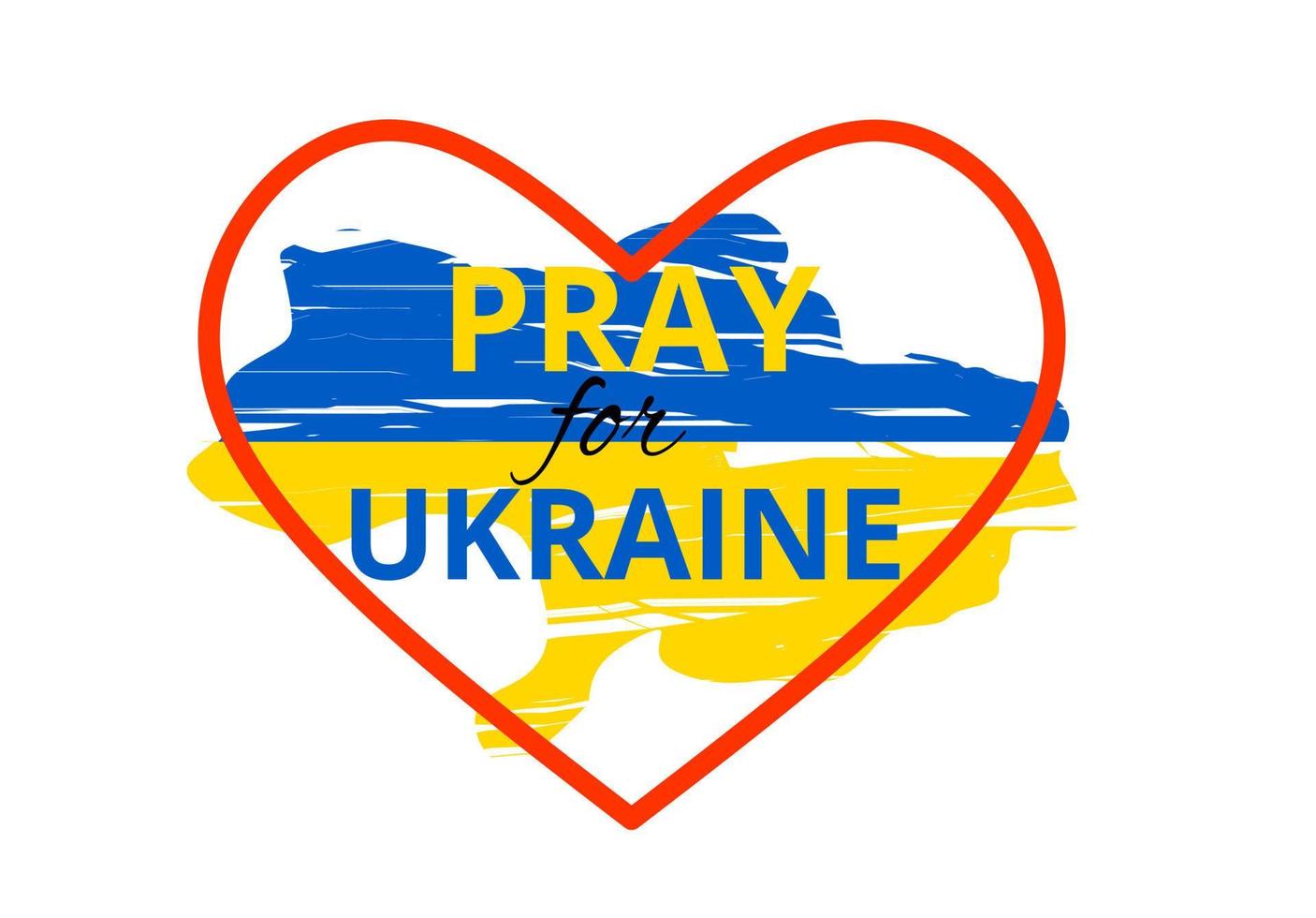 pray for ukraine vector