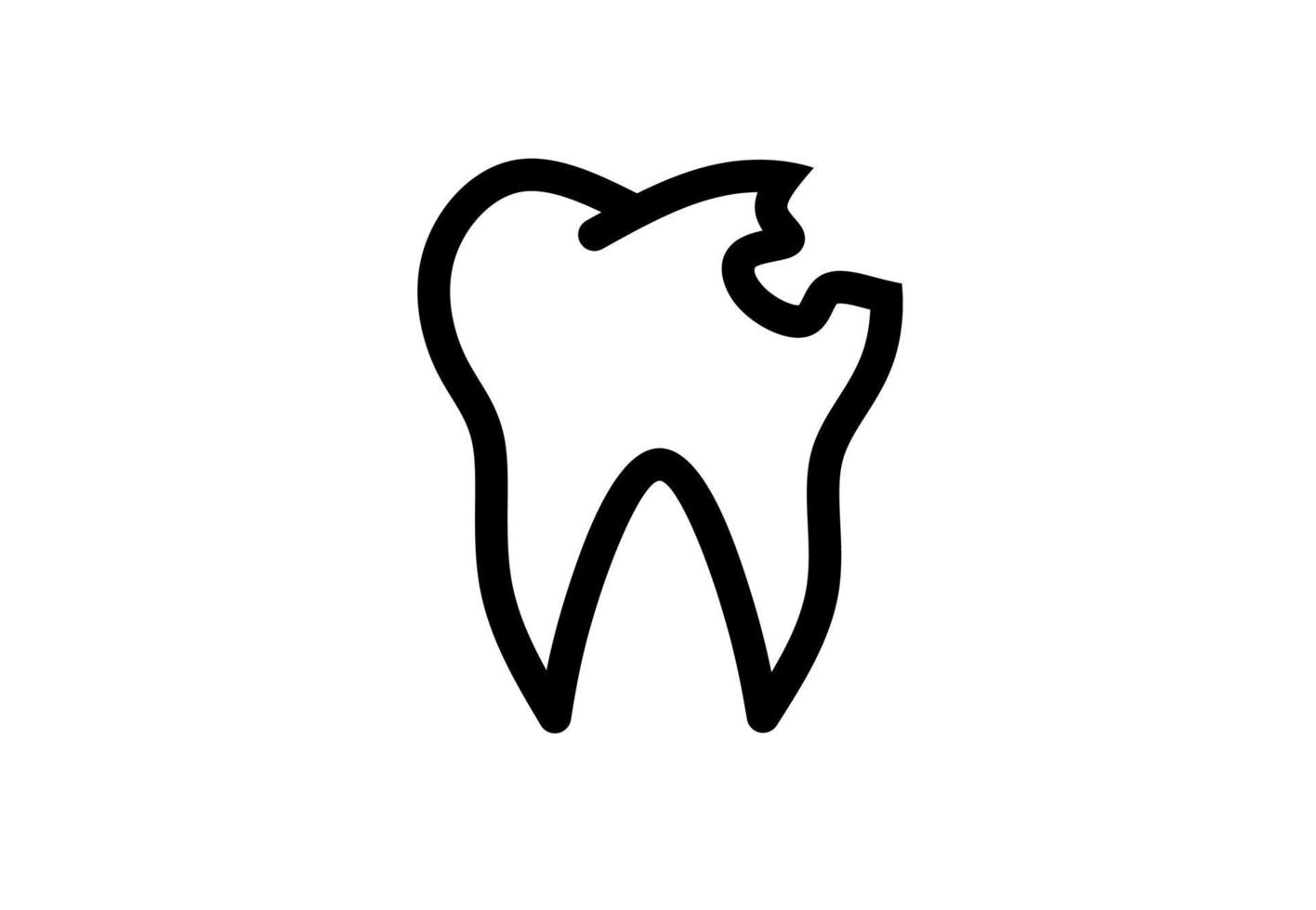 outline cavity icon isolated on white background vector