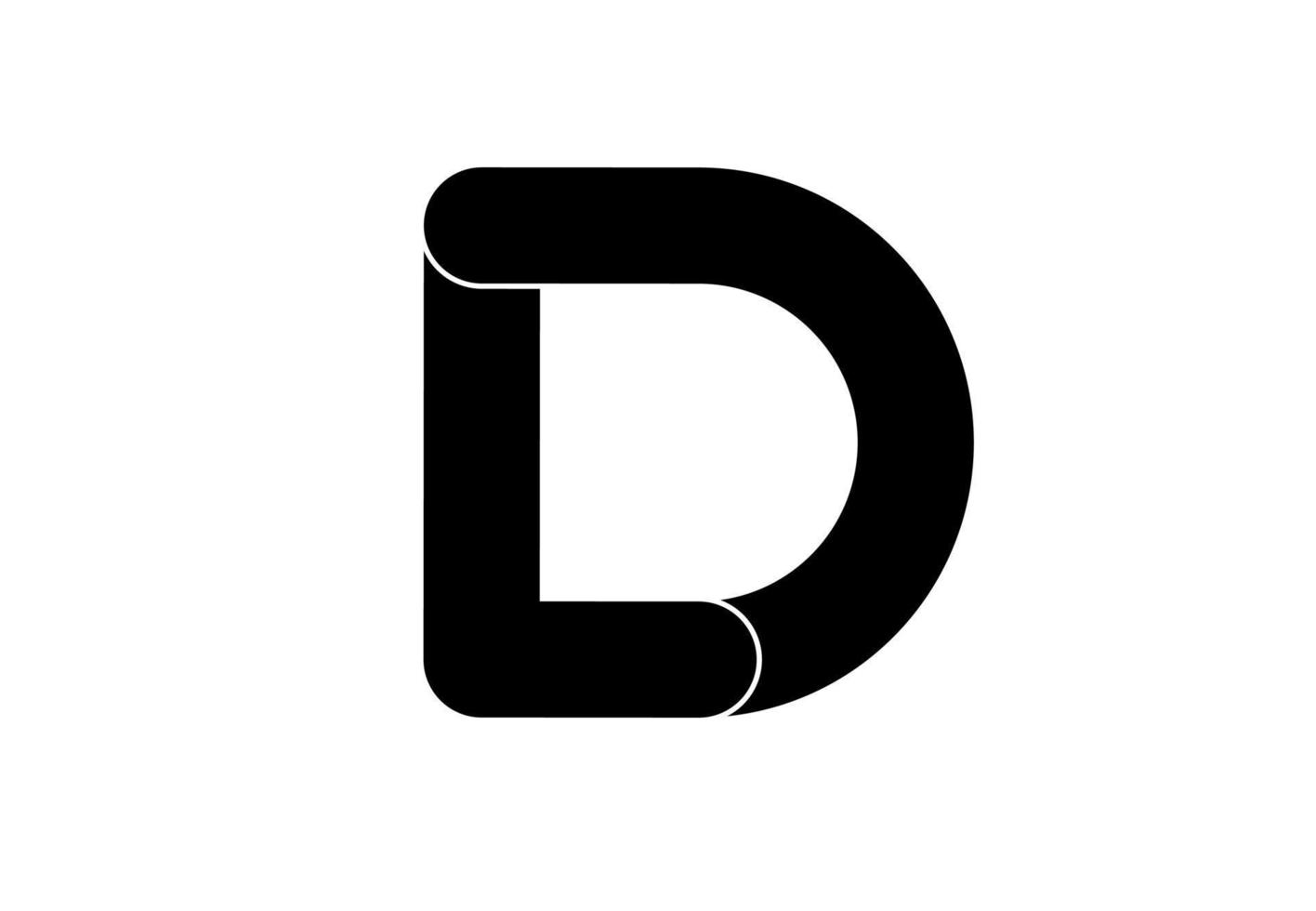 ld dl l d initial letter logo vector