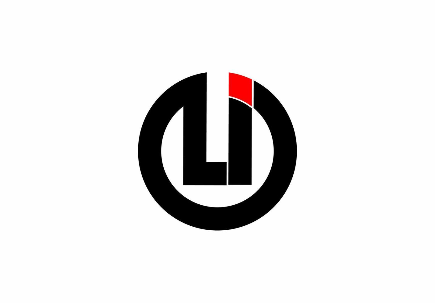 logotipo de la letra inicial li il li aislado en el fondo blanco vector