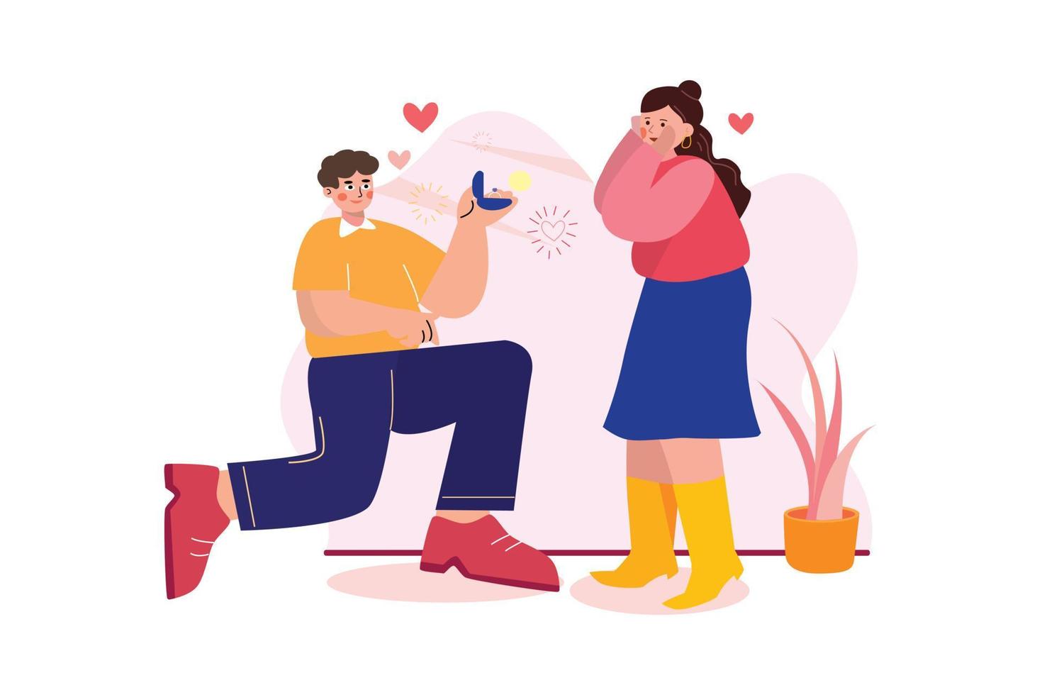 concepto de ilustración de feliz día de san valentín. ilustración plana aislada sobre fondo blanco vector