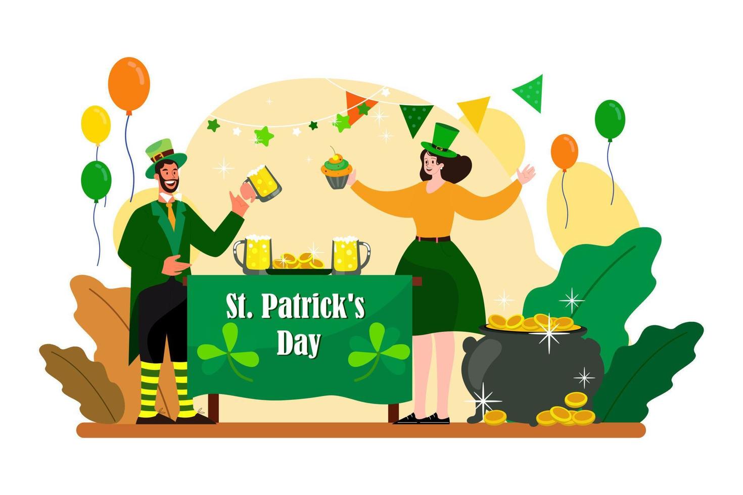 St. Patrick Day Illustration concept vector