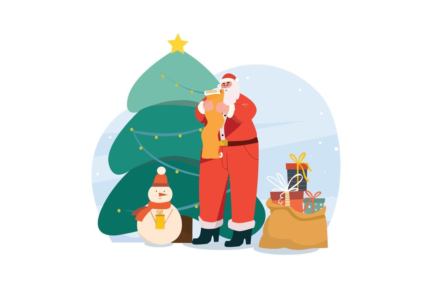 Christmas Illustration concept. Flat illustration isolated on white background vector