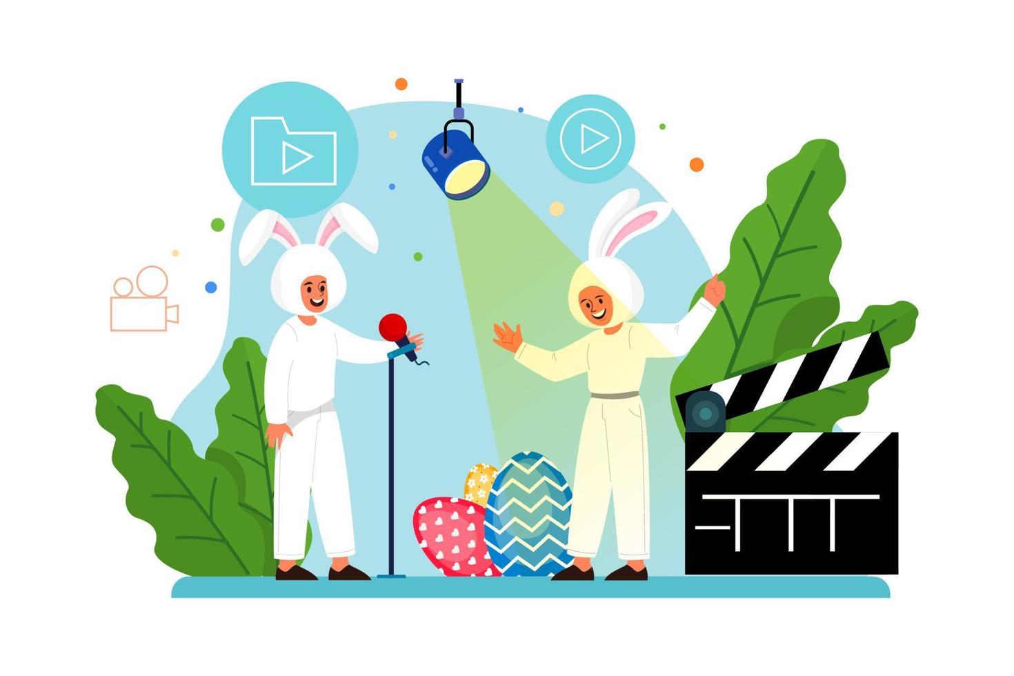 Easter Illustration concept. Flat illustration isolated on white background vector