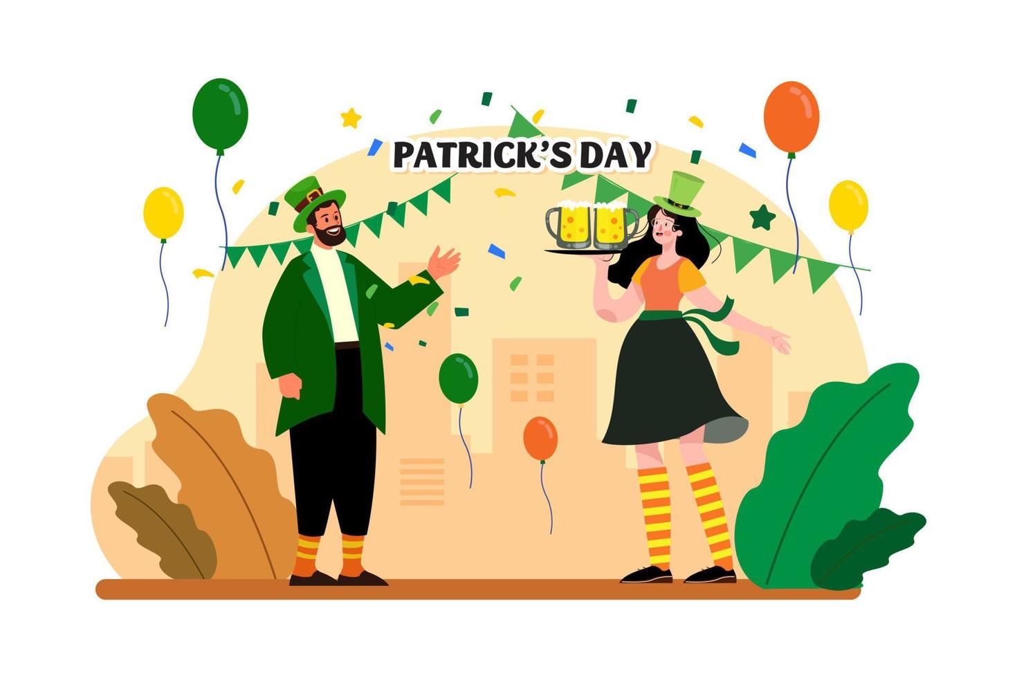 St. Patrick Day Illustration concept vector