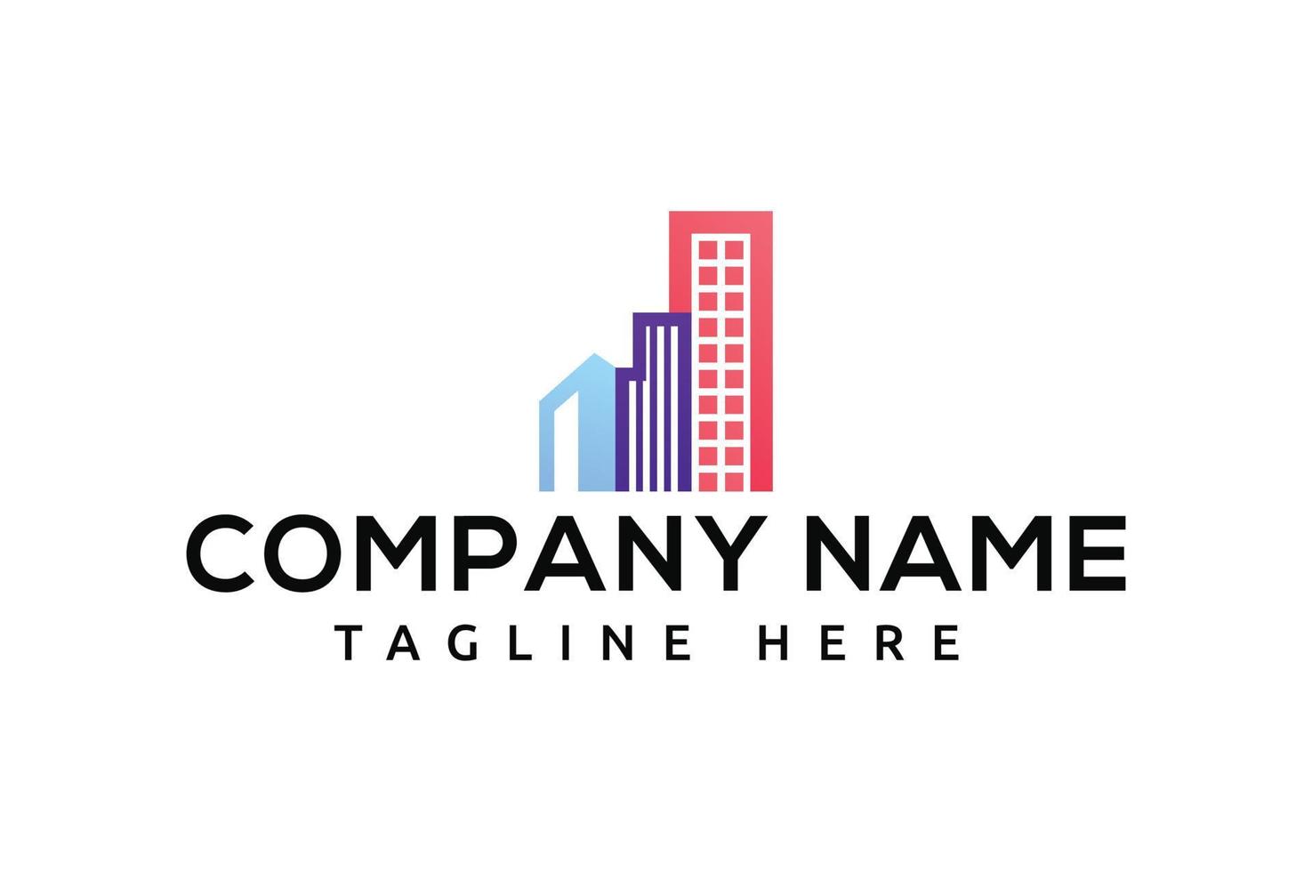 Real Estate Construction Logo design vector template.