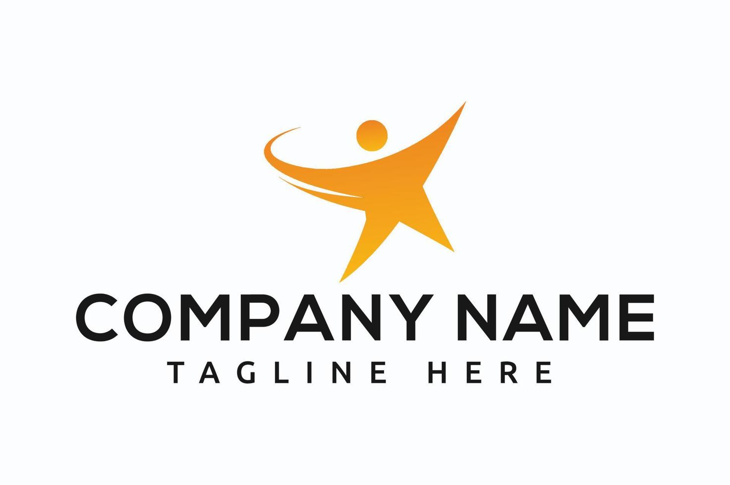 Success, People, Star logo Design. vector