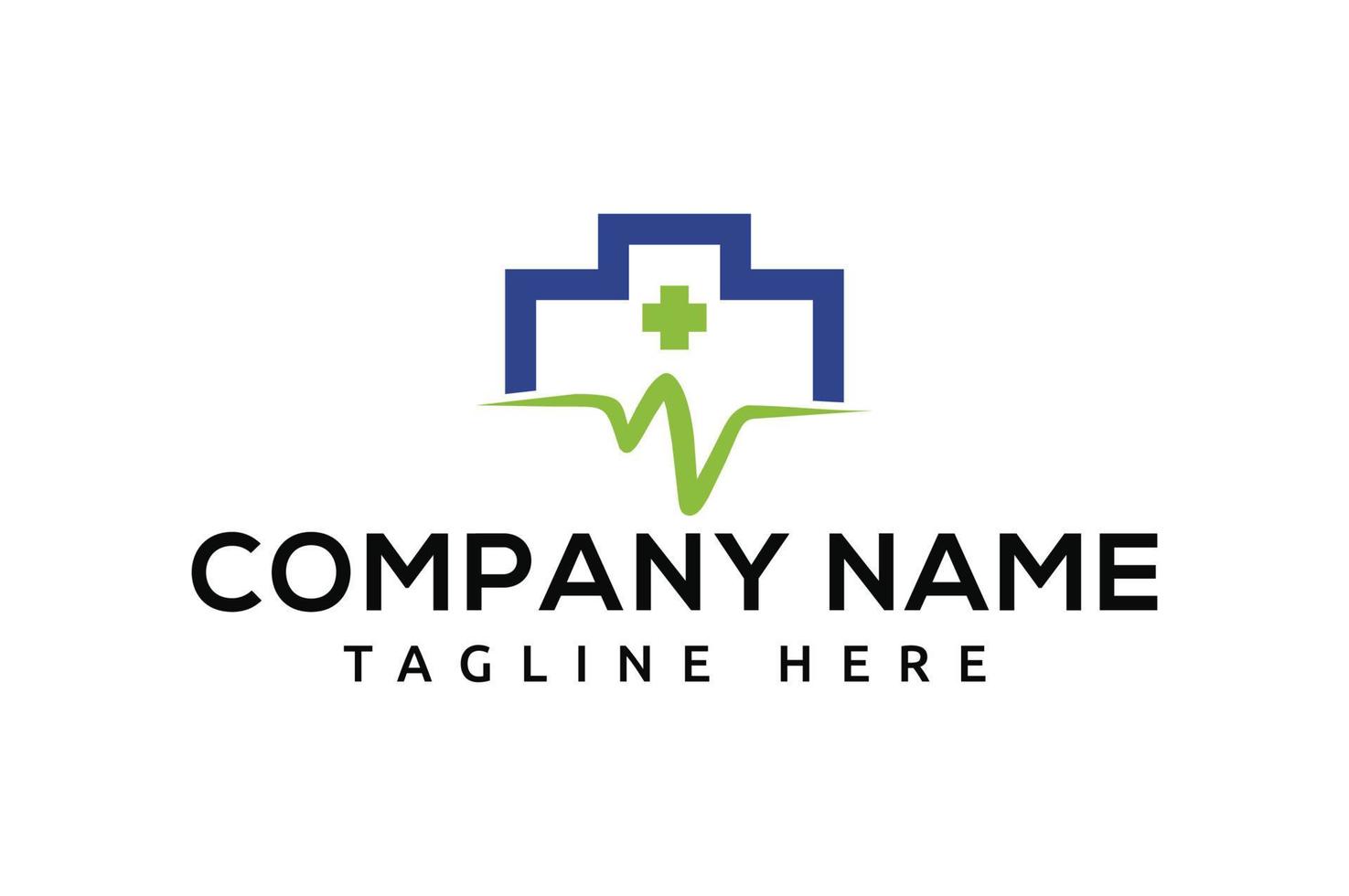 hospital logo template, Medical pharmacy logo design. vector