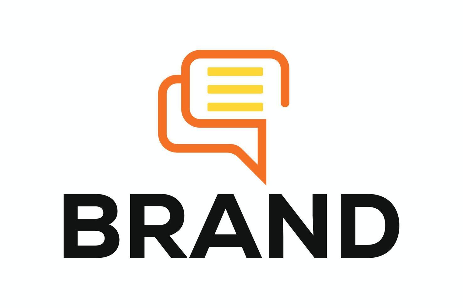 Message logo design. Chat logo design. Messaging vector logo template.