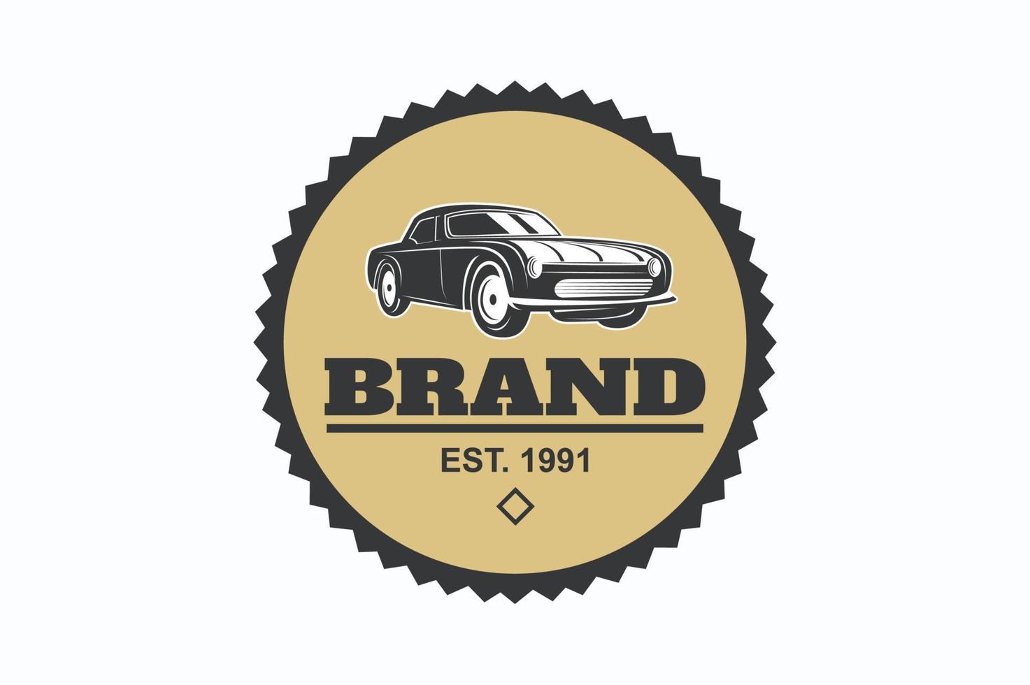 Car logos templates vector design elements, vintage style emblems and badges retro illustration.
