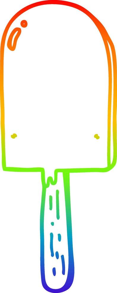 rainbow gradient line drawing cartoon lollipop vector