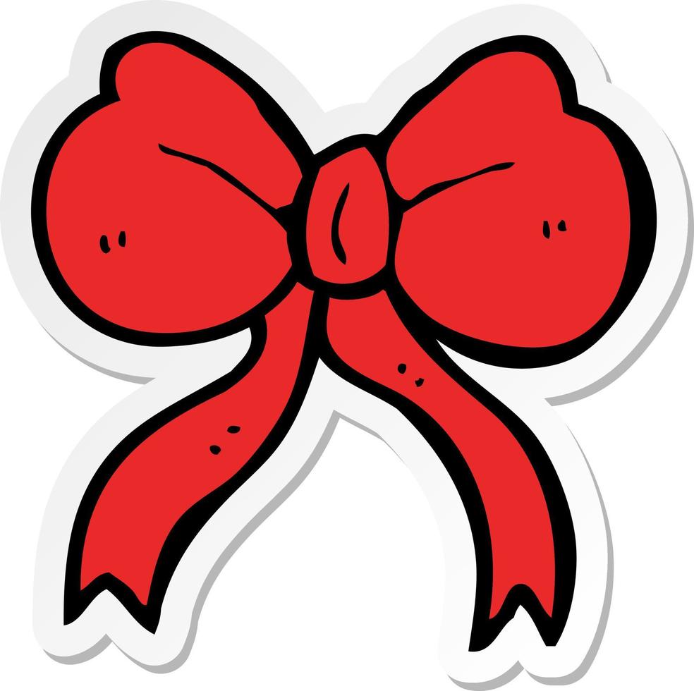 sticker of a cartoon bow tie vector