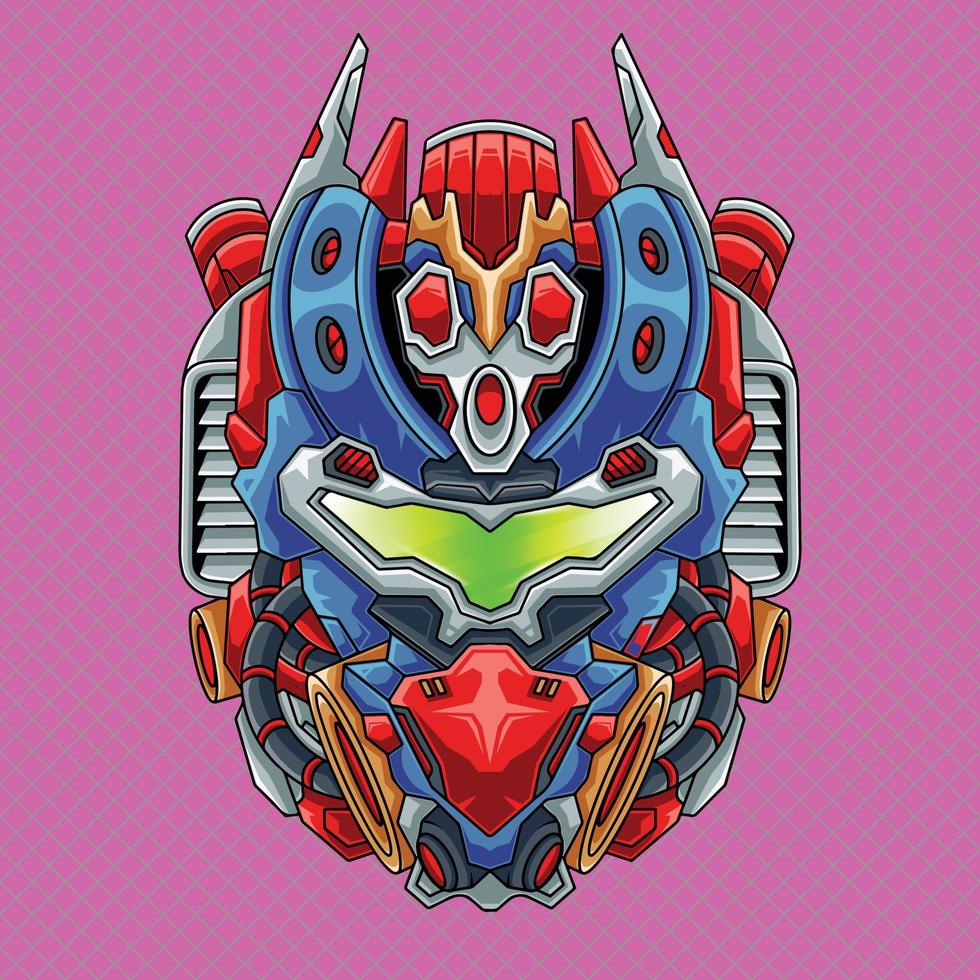 vector de cabeza de robot gundam hecho por fanáticos