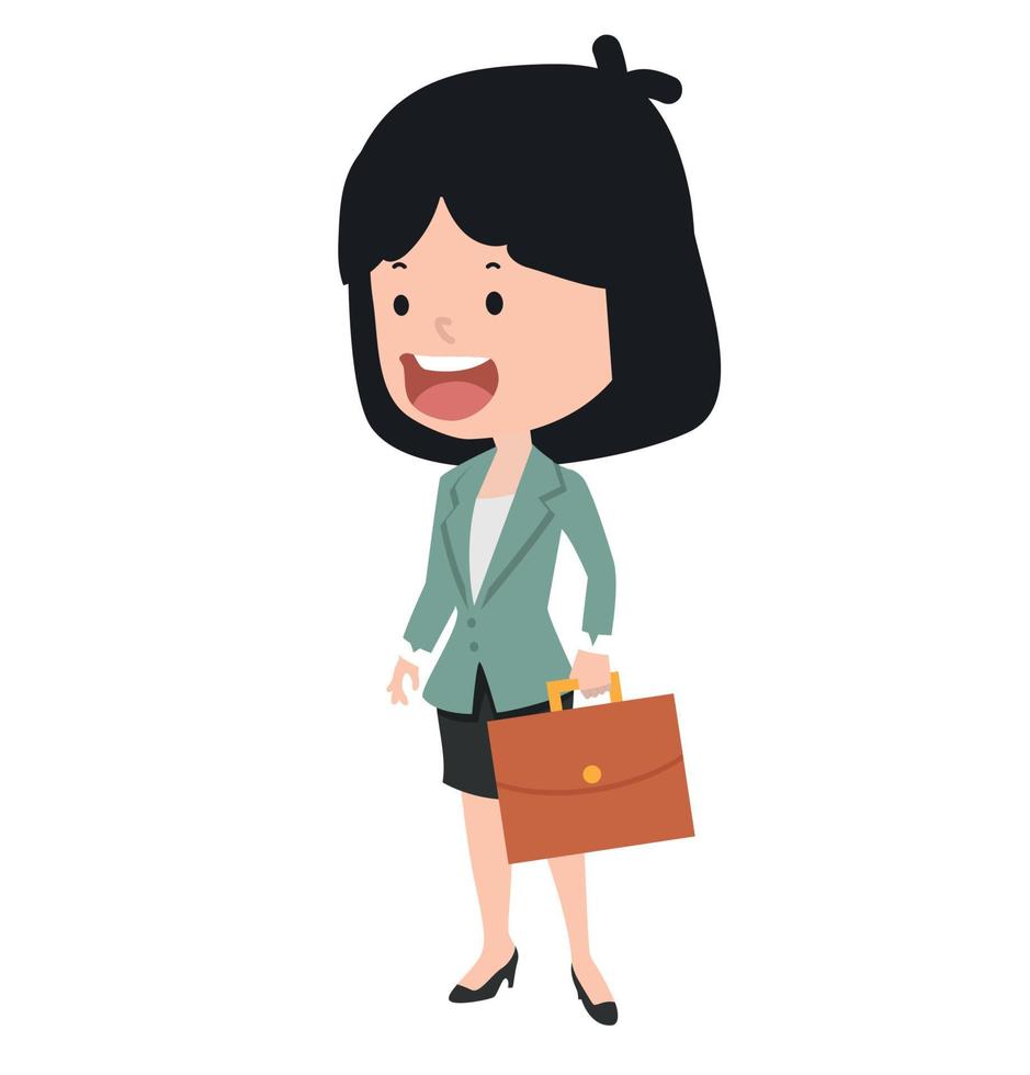 Cute Business woman in office style smart suit vector