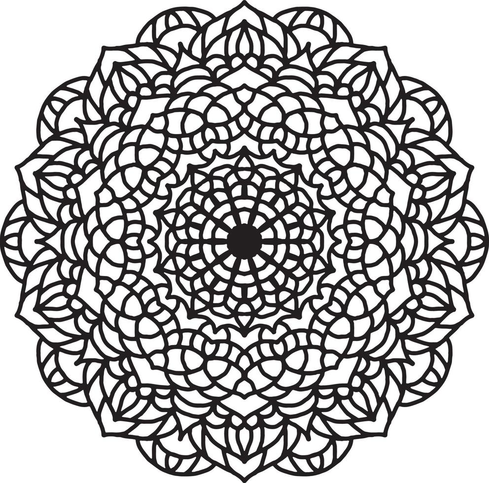 Flower Mandala pattern. Decorative circle ornament in ethnic oriental style. vector