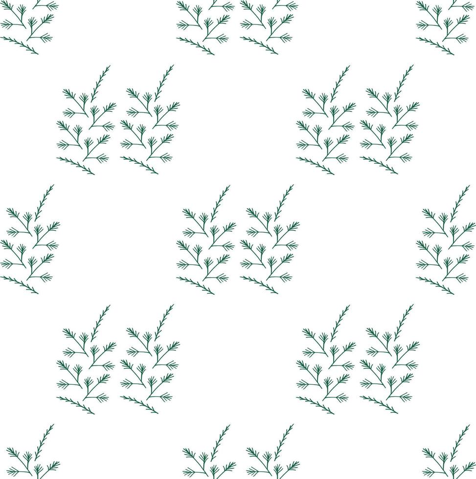 Seamless background of fir and pine branches. Endless pattern with branches for your design. vector