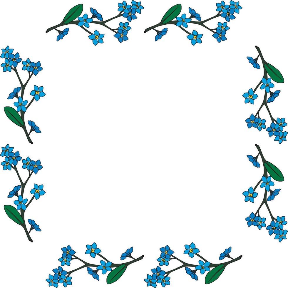 marco cuadrado con flores azules horizontales nomeolvides. flores aisladas sobre fondo blanco para su diseño. 8897099 Vector en Vecteezy marco cuadrado con flores azules horizontales nomeolvides. flores aisladas sobre fondo blanco para su diseño. 8897099 Vector en Vecteezy