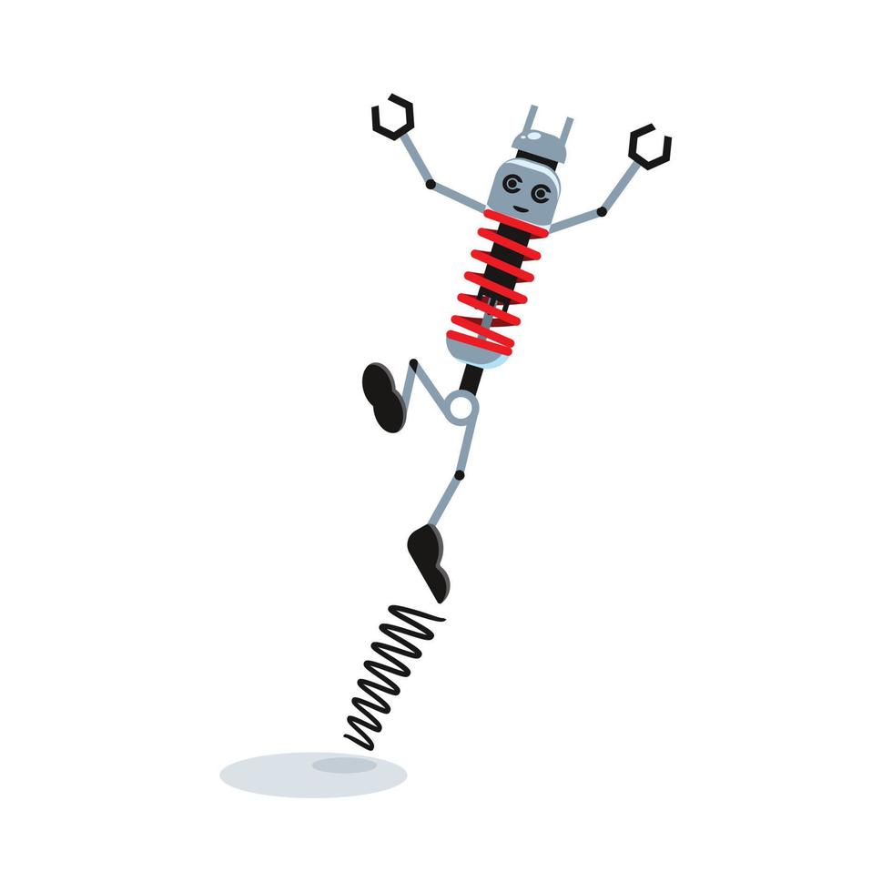 Illustration of shock absorber character vector