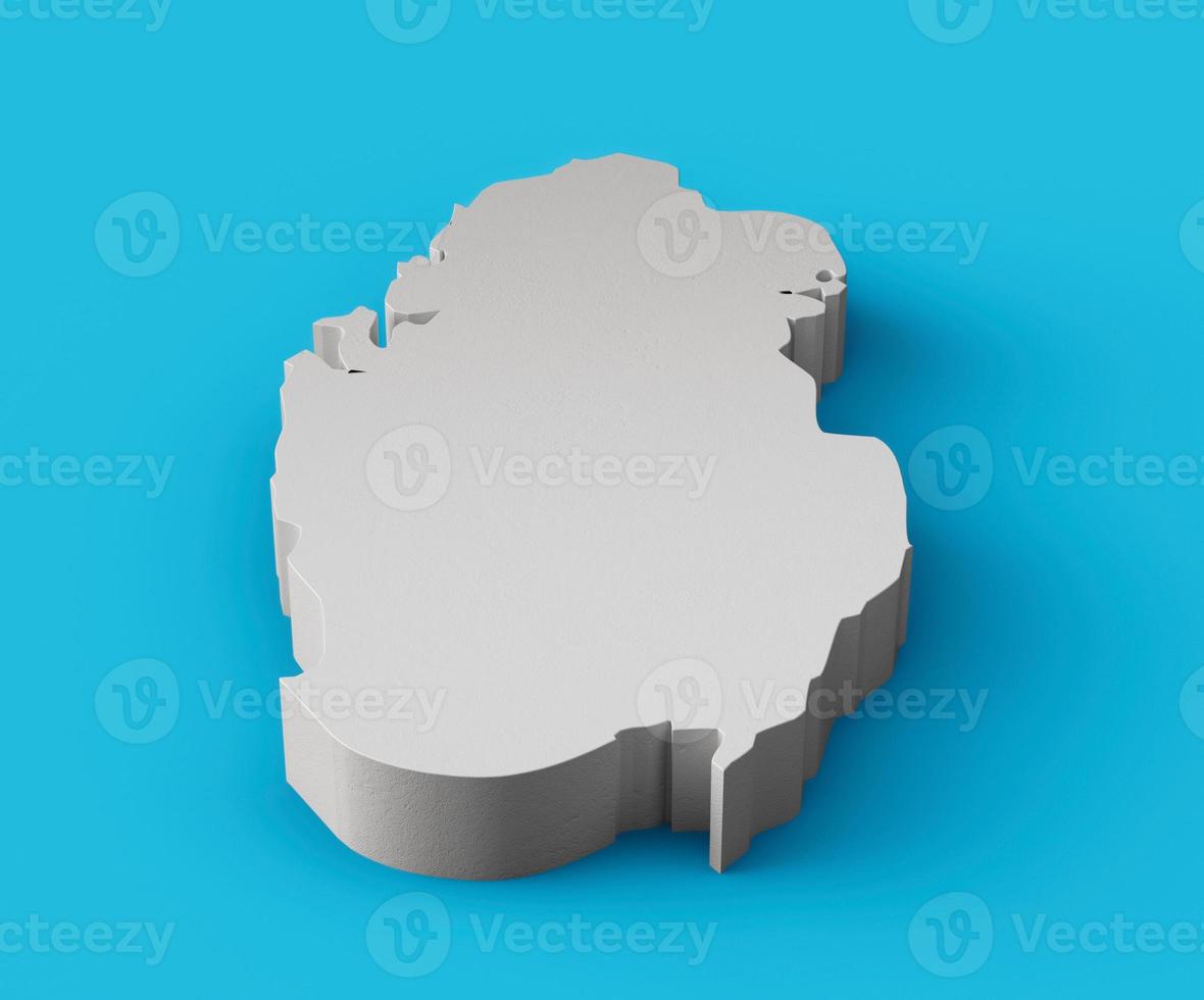 Qatar 3D map on black surface 3D illustration photo
